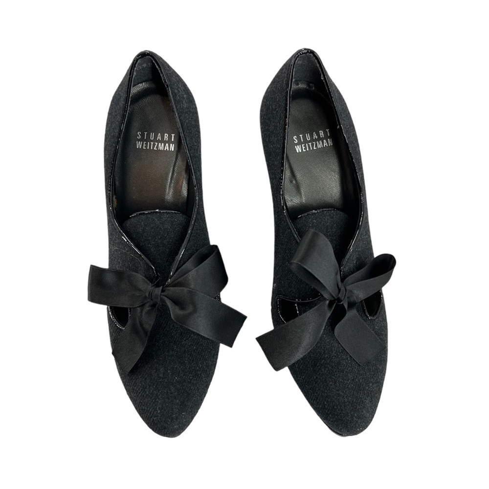 Stuart Weitzman Mozart Gray Flannel Booties High … - image 3